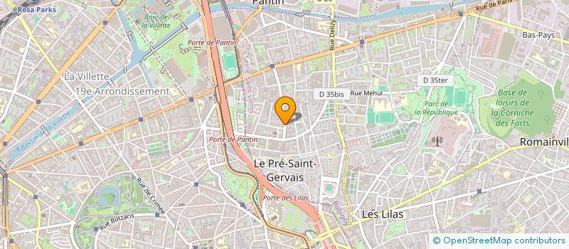 localisation de l'entreprise AMBULANCES SECURE  LE PRE-SAINT-GERVAIS