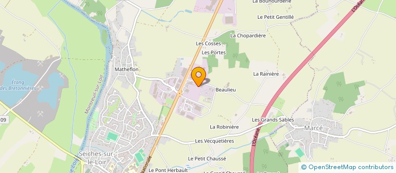 localisation de l'entreprise AMBULANCES SEICHOISES à SEICHES-SUR-LE-LOIR