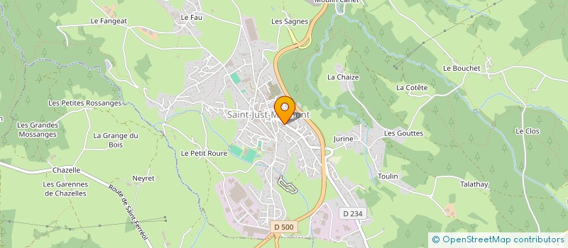 localisation de l'entreprise AMBULANCES SJ2M  SAINT-JUST-MALMONT