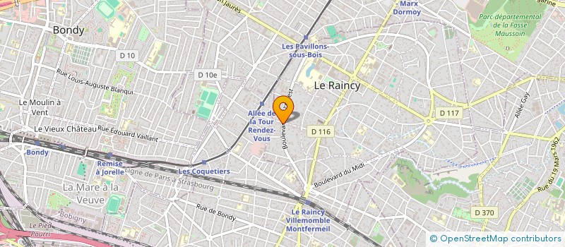 localisation de l'entreprise AMBULANCES ST LOUIS à LE RAINCY