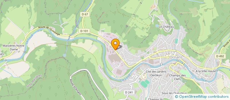 localisation de l'entreprise AMBULANCES TAXI FRANTZ  ORNANS