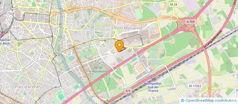 localisation de l'entreprise AMBULANCES-TAXIS ABRI à MONTPELLIER