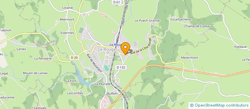 localisation de l'entreprise AMBULANCES - TAXIS BEX à LE ROUGET-PERS