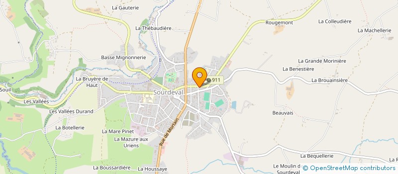 localisation de l'entreprise AMBULANCES TAXIS DE LA SEE  SOURDEVAL