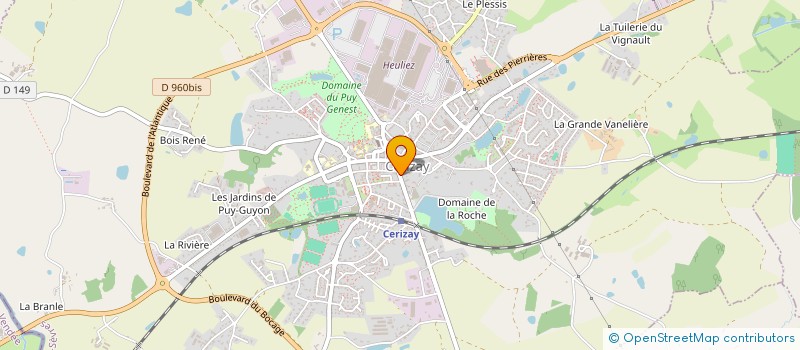 localisation de l'entreprise AMBULANCES TAXIS ET POMPES FUNEBRES BESRY à CERIZAY