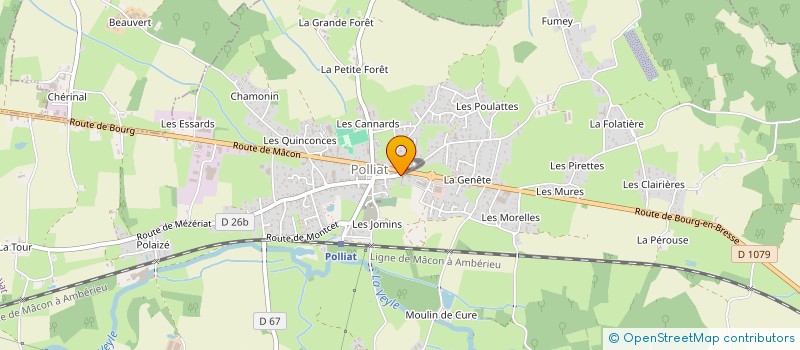 localisation de l'entreprise AMBULANCES TAXIS JACQUES DANIEL  POLLIAT