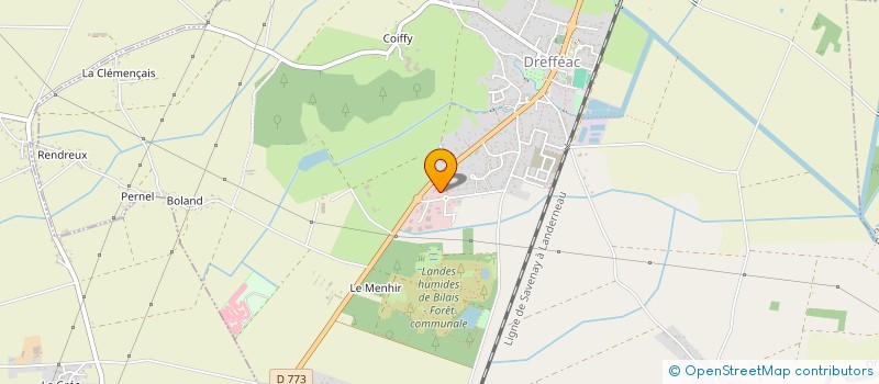 localisation de l'entreprise AMBULANCES - TAXIS NOBLET  DREFFEAC