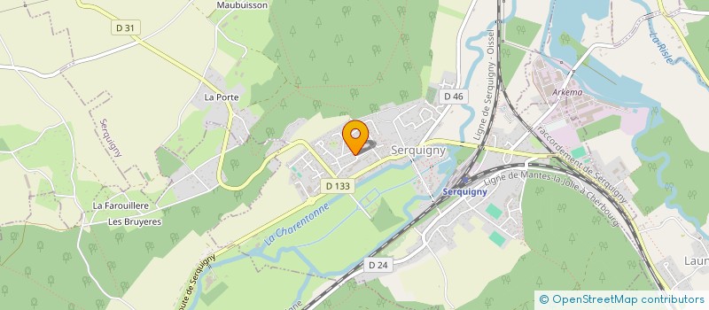 localisation de l'entreprise AMBULANCES TAXIS SERQUIGNY  SERQUIGNY