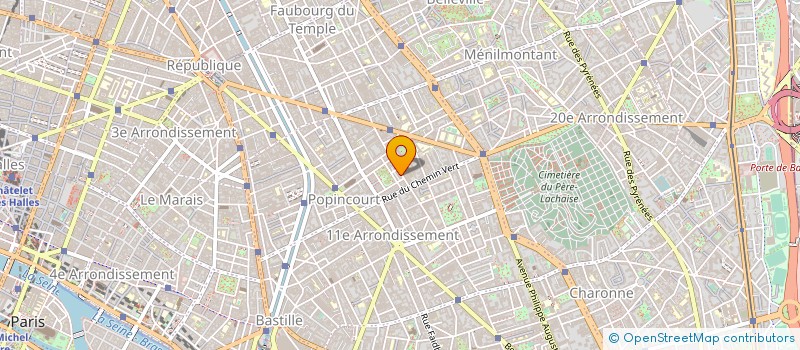 localisation de l'entreprise AMBULANCES TRIOMPHE à PARIS