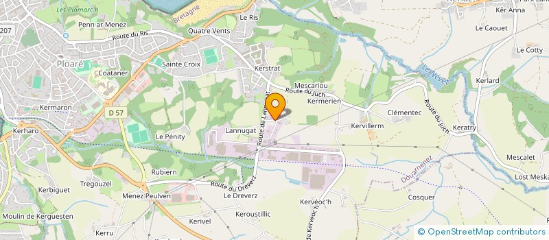 localisation de l'entreprise AMBULANCES URGENCE 29 à DOUARNENEZ