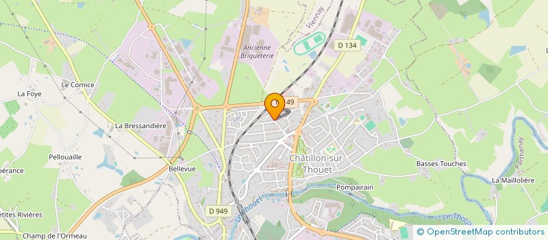 localisation de l'entreprise AMBULANCES V S L PARTHENAISIENNES à CHATILLON-SUR-THOUET