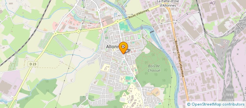 localisation de l'entreprise AMBULANCES VAL DE SARTHE  ALLONNES