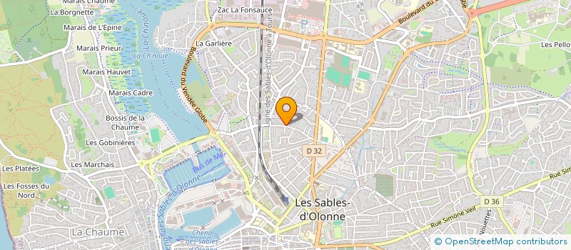 localisation de l'entreprise AMBULANCES VENDEE ASSISTANCE à LES SABLES D'OLONNE