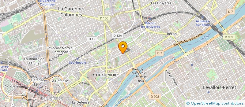localisation de l'entreprise AMBULANCES VINCENT à COURBEVOIE
