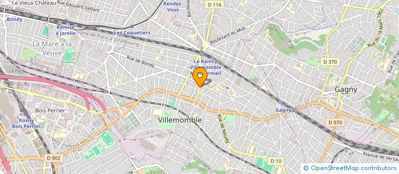 localisation de l'entreprise AMBULANCES VIRGINIE à VILLEMOMBLE