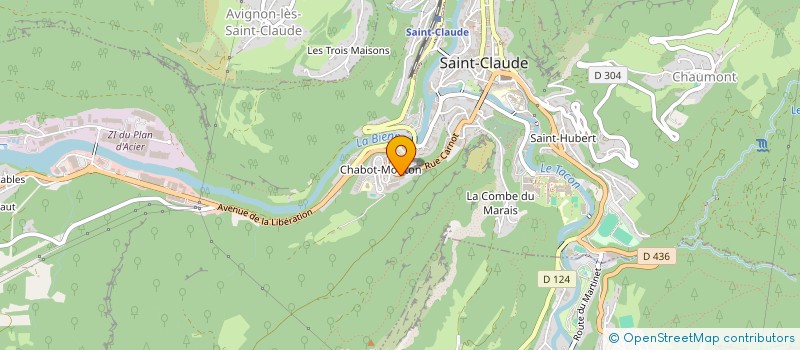 localisation de l'entreprise AMBULANCES - VSL - TAXIS EGRAZ à SAINT-CLAUDE