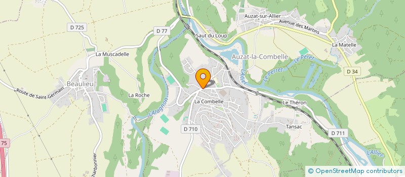 localisation de l'entreprise AMBULANCES VSL TAXIS SAUVADET  AUZAT-LA-COMBELLE