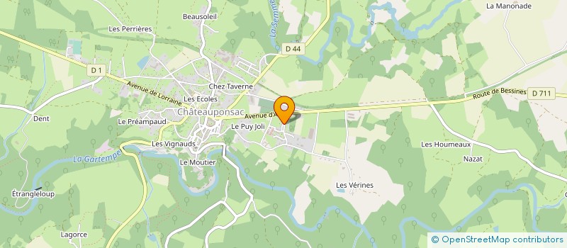 localisation de l'entreprise AMC 87 à CHATEAUPONSAC