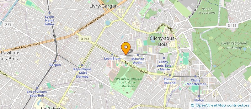 localisation de l'entreprise AMC CONSTRUCTION à CLICHY-SOUS-BOIS