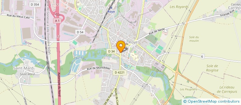 localisation de l'entreprise AMC LEBLANC à ROYE