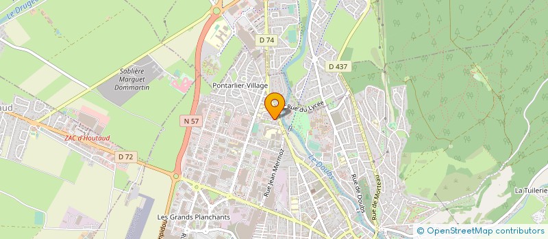 localisation de l'entreprise AMC PLATRERIE PEINTURE à PONTARLIER