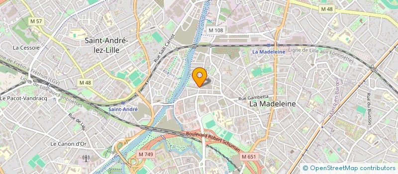 localisation de l'entreprise AMC PRODUCTION à LA MADELEINE
