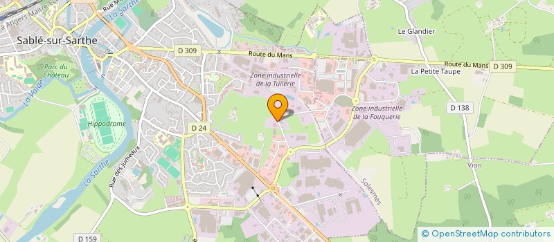 localisation de l'entreprise AMC PROFILAGE à SABLE-SUR-SARTHE