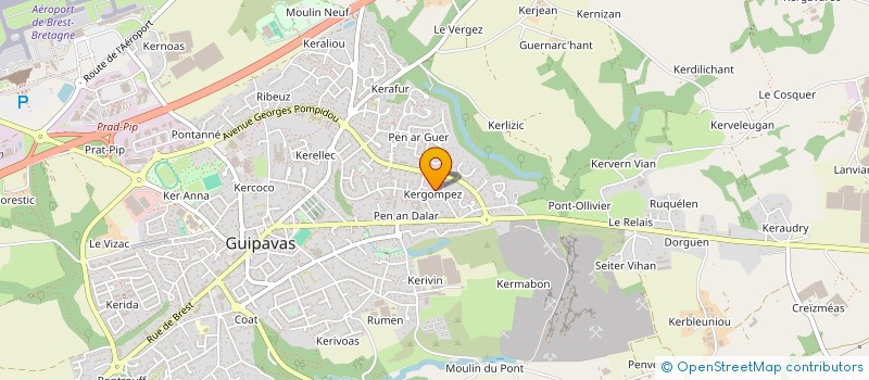 localisation de l'entreprise AMC WEB à GUIPAVAS