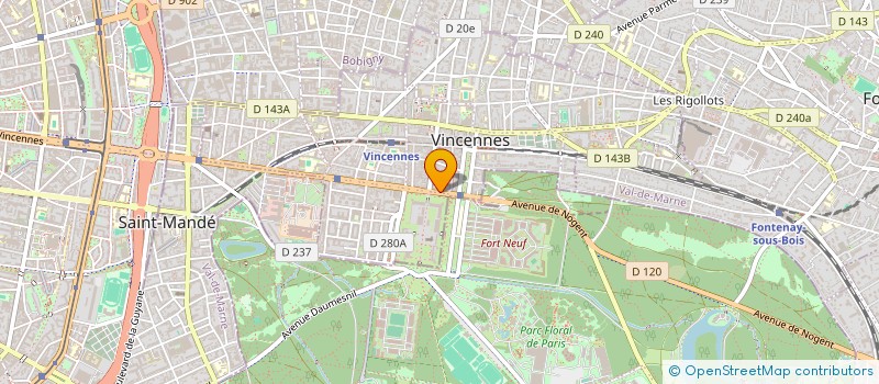 localisation de l'entreprise AMCADACH à VINCENNES