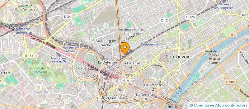 localisation de l'entreprise AMCARS FRANCE à COURBEVOIE