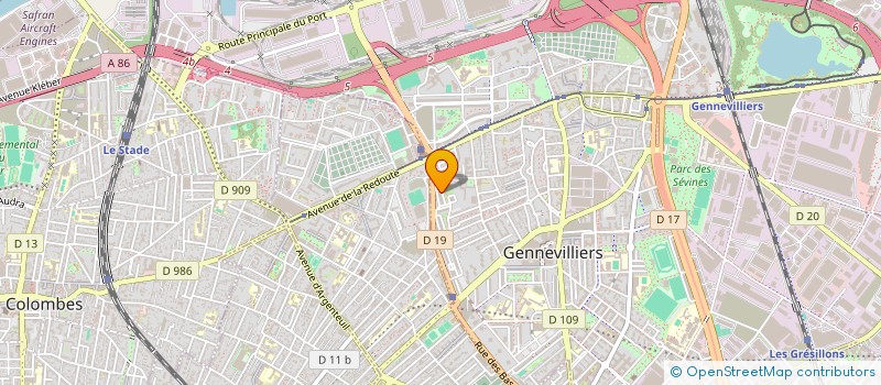 localisation de l'entreprise AMCM BAT à GENNEVILLIERS