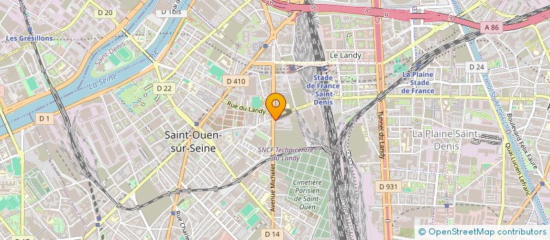 localisation de l'entreprise AMCOLOR à SAINT-OUEN-SUR-SEINE