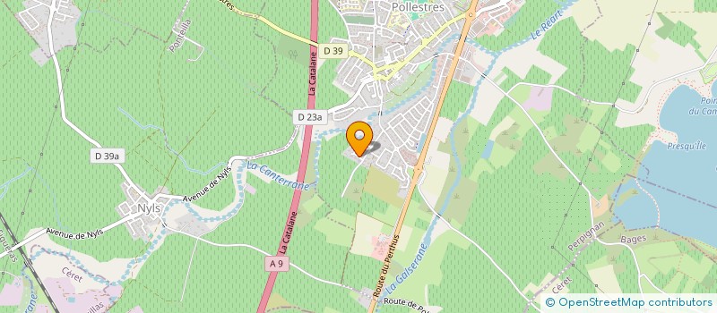 localisation de l'entreprise AMCYLO  POLLESTRES