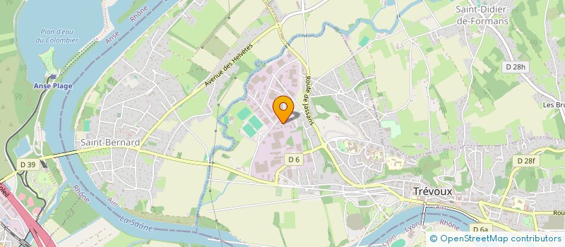 localisation de l'entreprise AMD AMBULANCES à TREVOUX