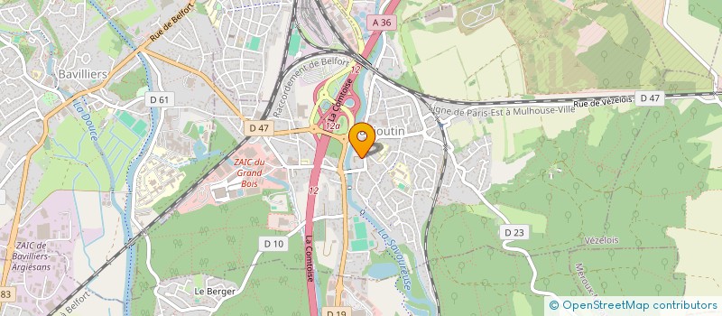 localisation de l'entreprise AMD CONSULTING à DANJOUTIN