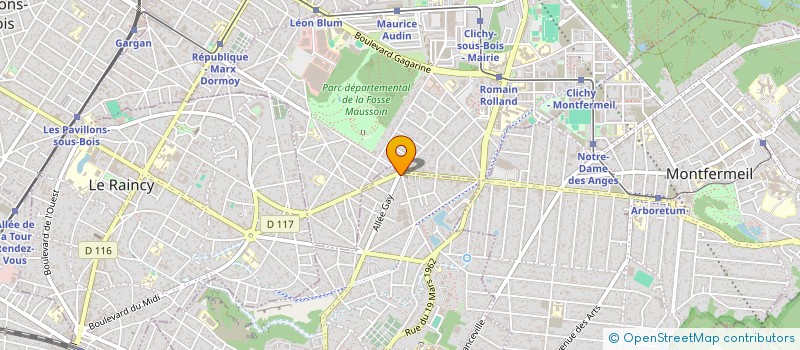 localisation de l'entreprise AMD DESIGN à GAGNY