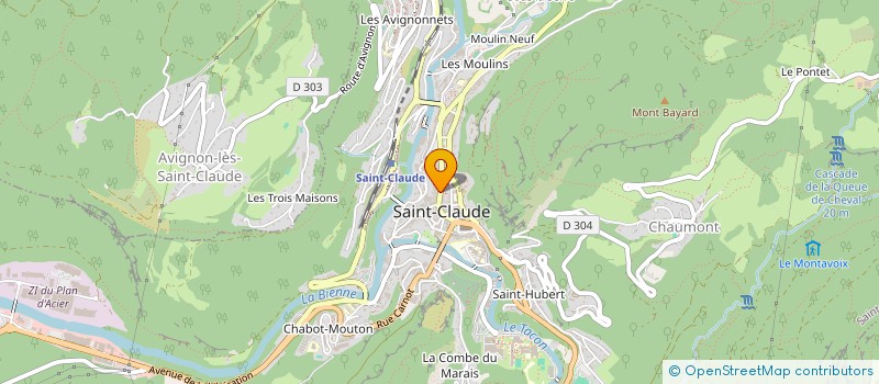 localisation de l'entreprise AMD DISTRIB' à SAINT-CLAUDE