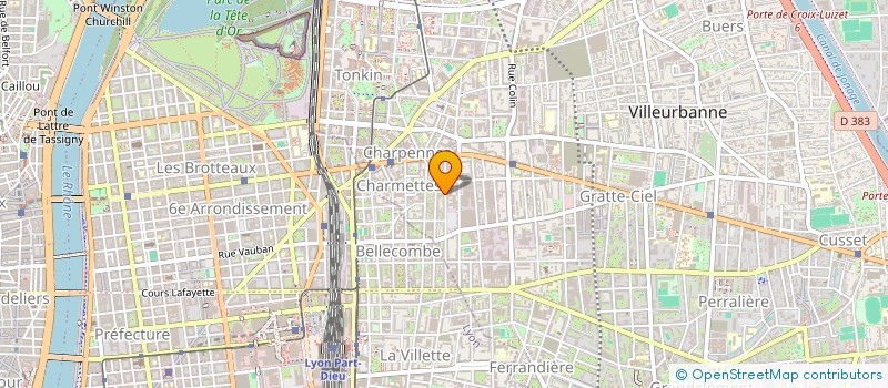 localisation de l'entreprise AMD IMMOBILIER à VILLEURBANNE