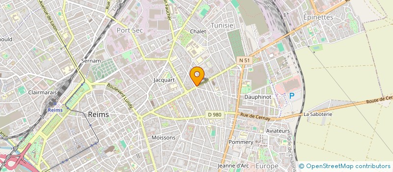 localisation de l'entreprise AMD JAURES à REIMS