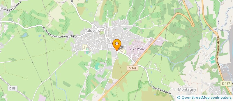 localisation de l'entreprise AMD PEINTURE à TALUYERS
