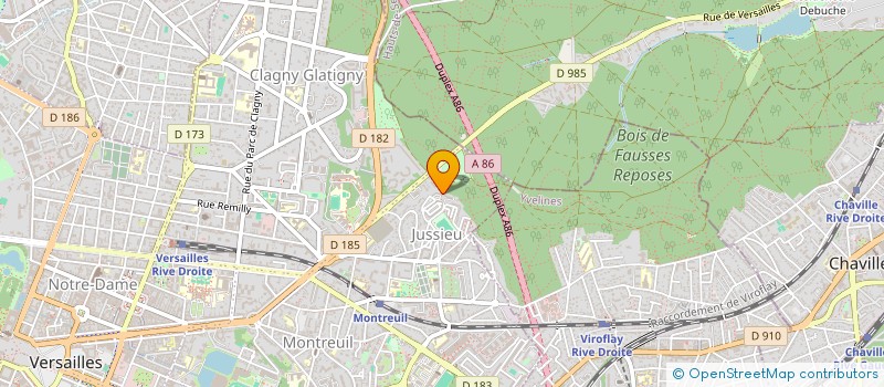 localisation de l'entreprise AMD SERVICES à VERSAILLES