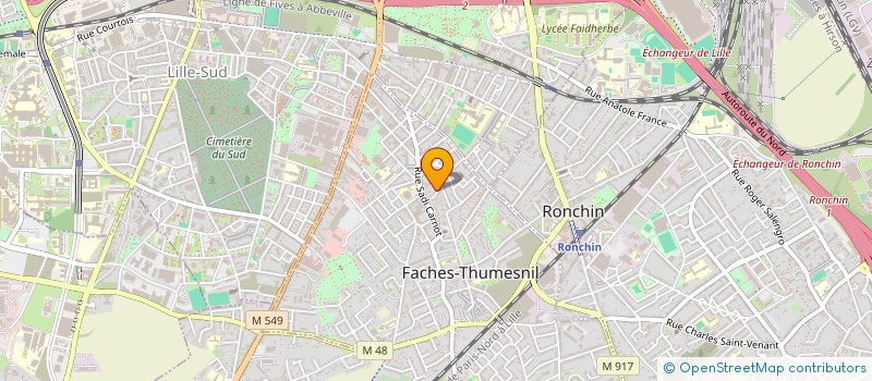 localisation de l'entreprise AMD TRANSPORTS à FACHES-THUMESNIL