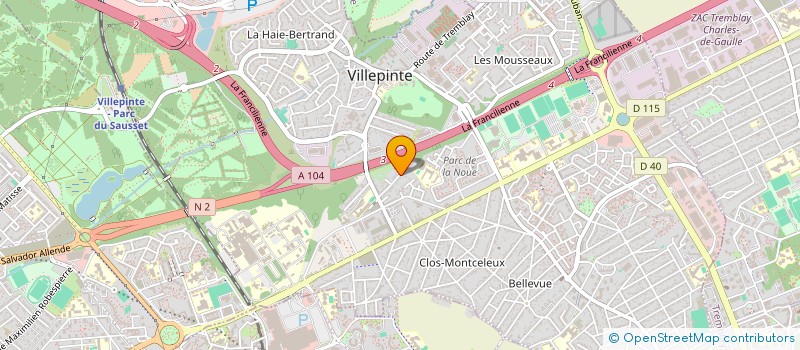 localisation de l'entreprise AMDE AUTO à VILLEPINTE