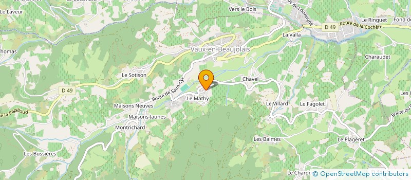 localisation de l'entreprise AMDJ  VAUX-EN-BEAUJOLAIS