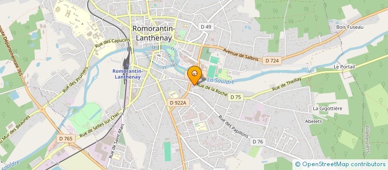 localisation de l'entreprise AMDS à ROMORANTIN-LANTHENAY