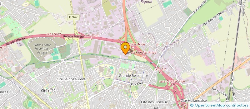 localisation de l'entreprise AME  LENS