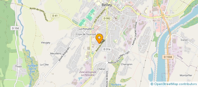 localisation de l'entreprise AME EIRE PRODUCTION  BELLEY