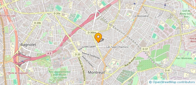 localisation de l'entreprise AME NUE à MONTREUIL