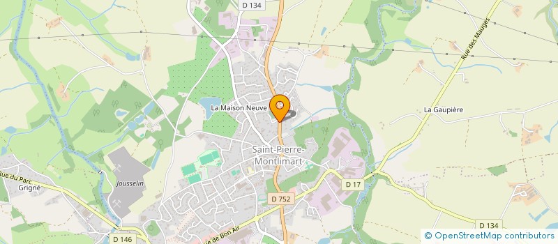 localisation de l'entreprise AME SONORISATION ECLAIRAGE à MONTREVAULT-SUR-EVRE