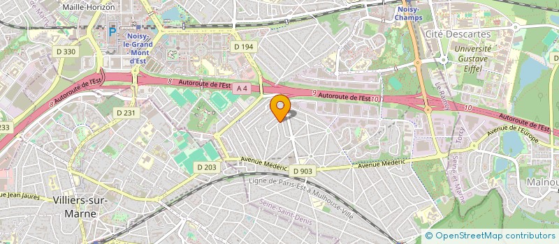 localisation de l'entreprise AMEA à NOISY-LE-GRAND